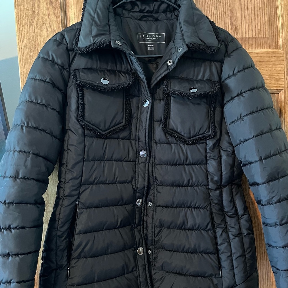 Laundry By Shelli Segal Quilted Black Puffer Jacket
